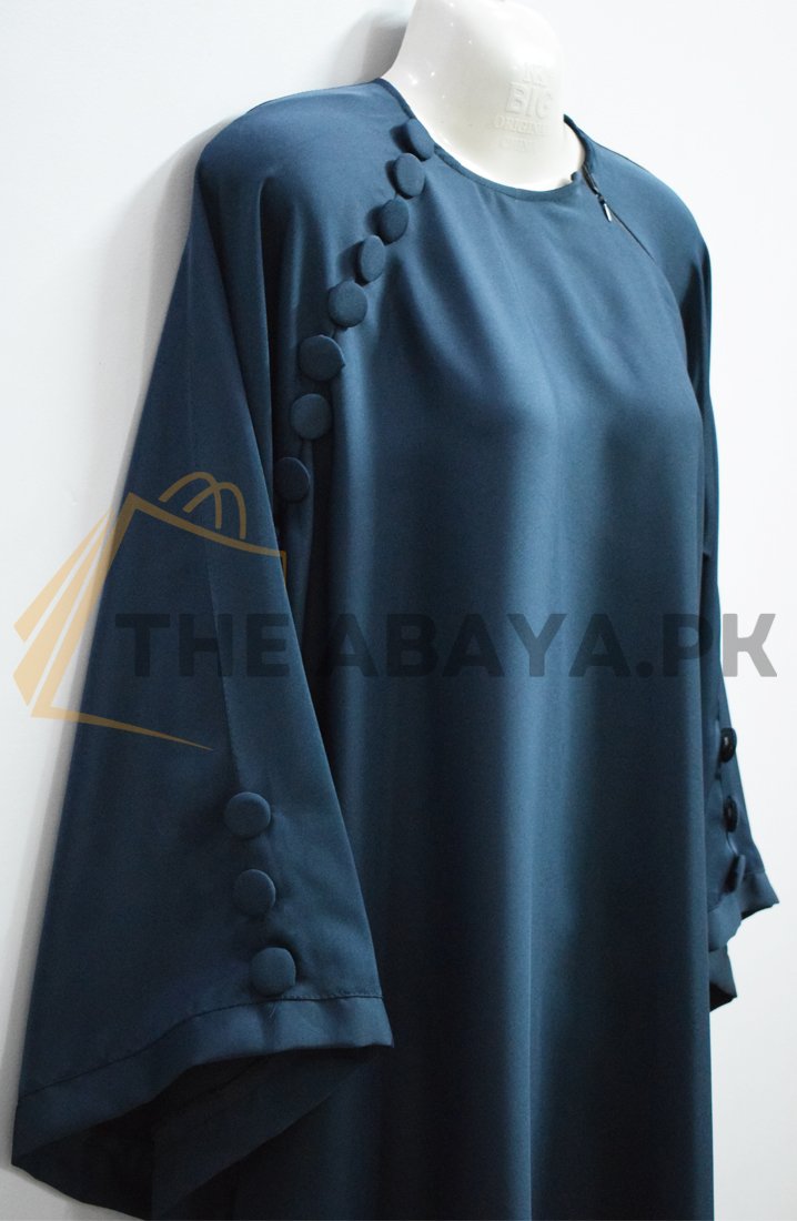 Side Zipper Button Abaya