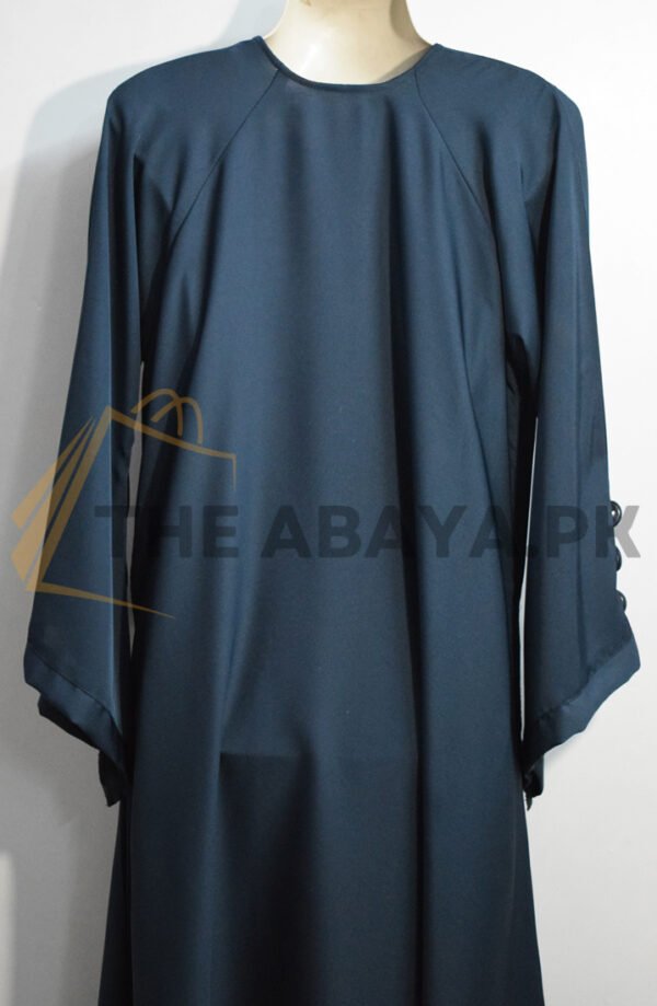 Side Zipper Button Abaya